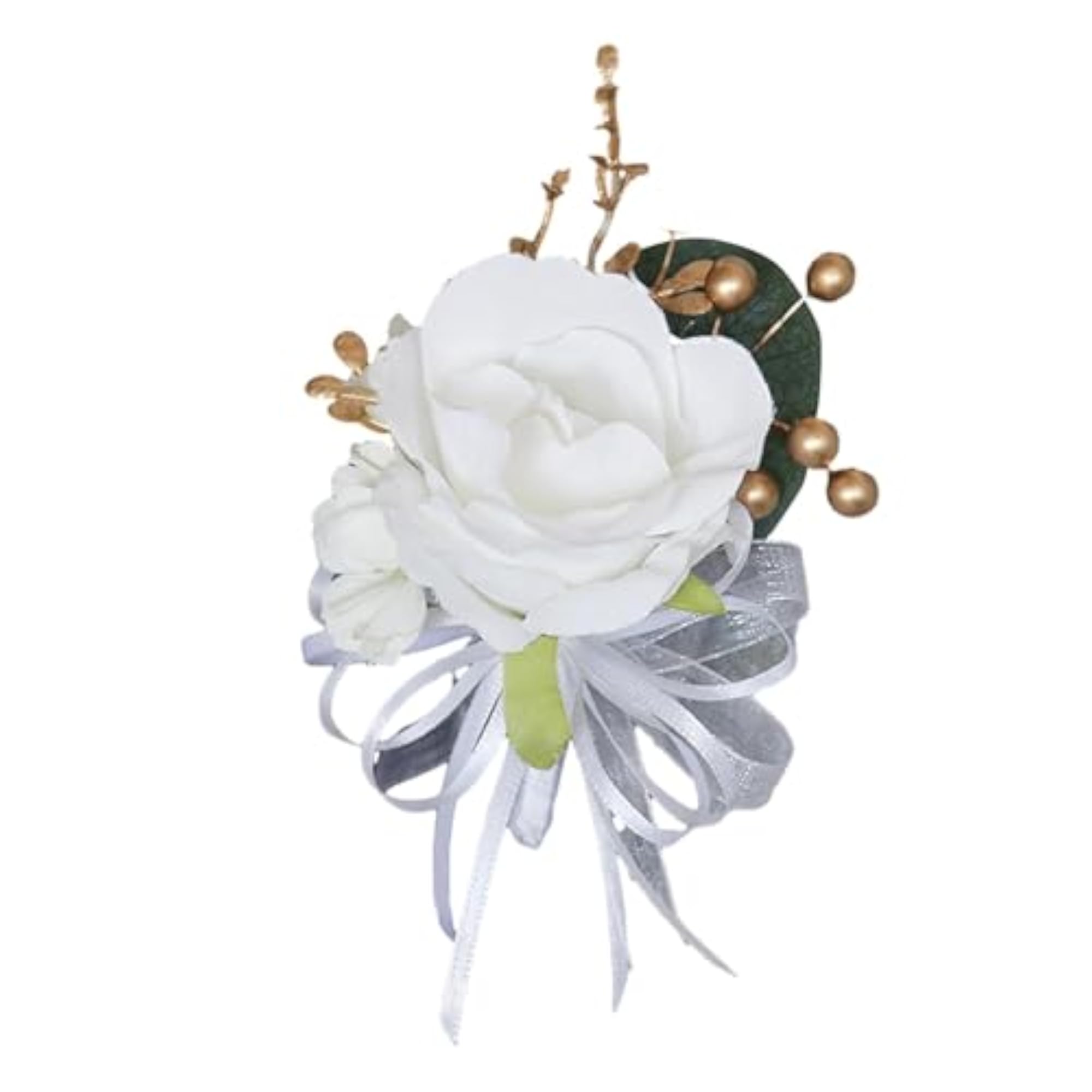 2x Wedding Flower Boutonniere Brooch Set for Events